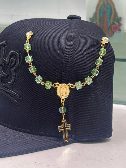 GREEN ROSARY PIN