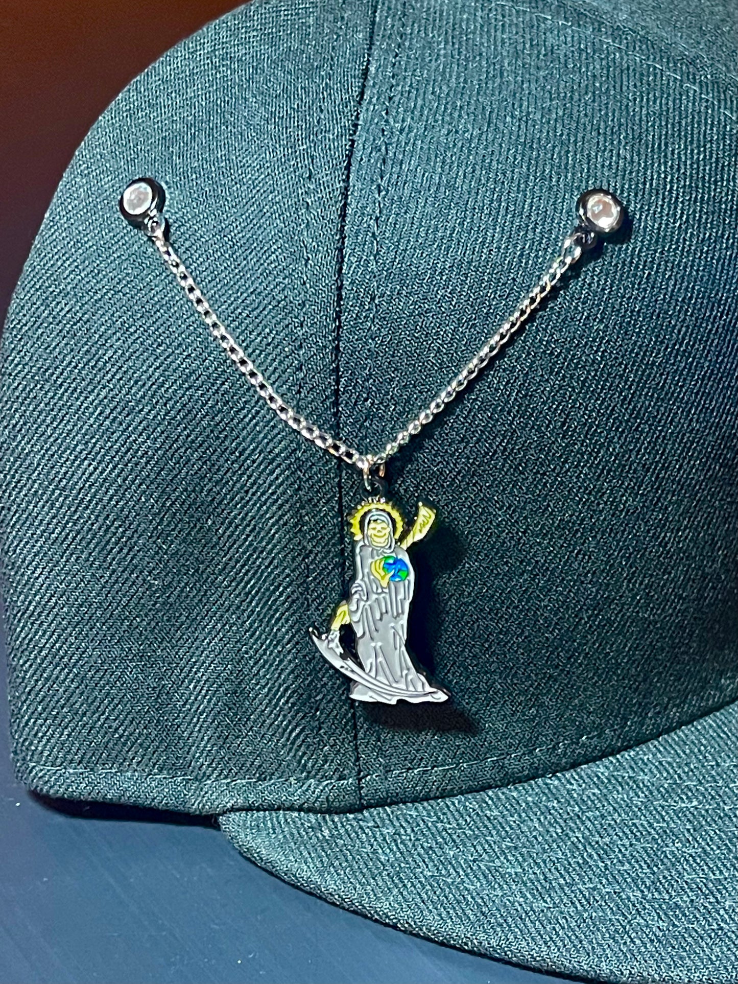 SANTA MUERTE CHAIN PIN