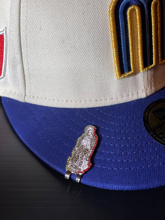 SILVER VIRGIN MARY HAT CLIP